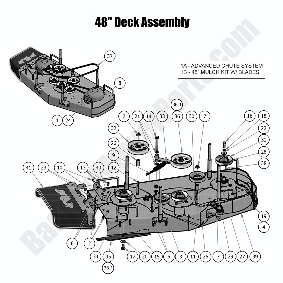1755 - Bad Boy Mower Parts Lookup > 2018 > Walk Behind > 48\" Deck Assembly